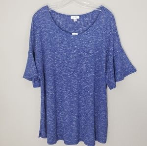 NWT EAST 5th Blue Knit Round Neckline Top XXL